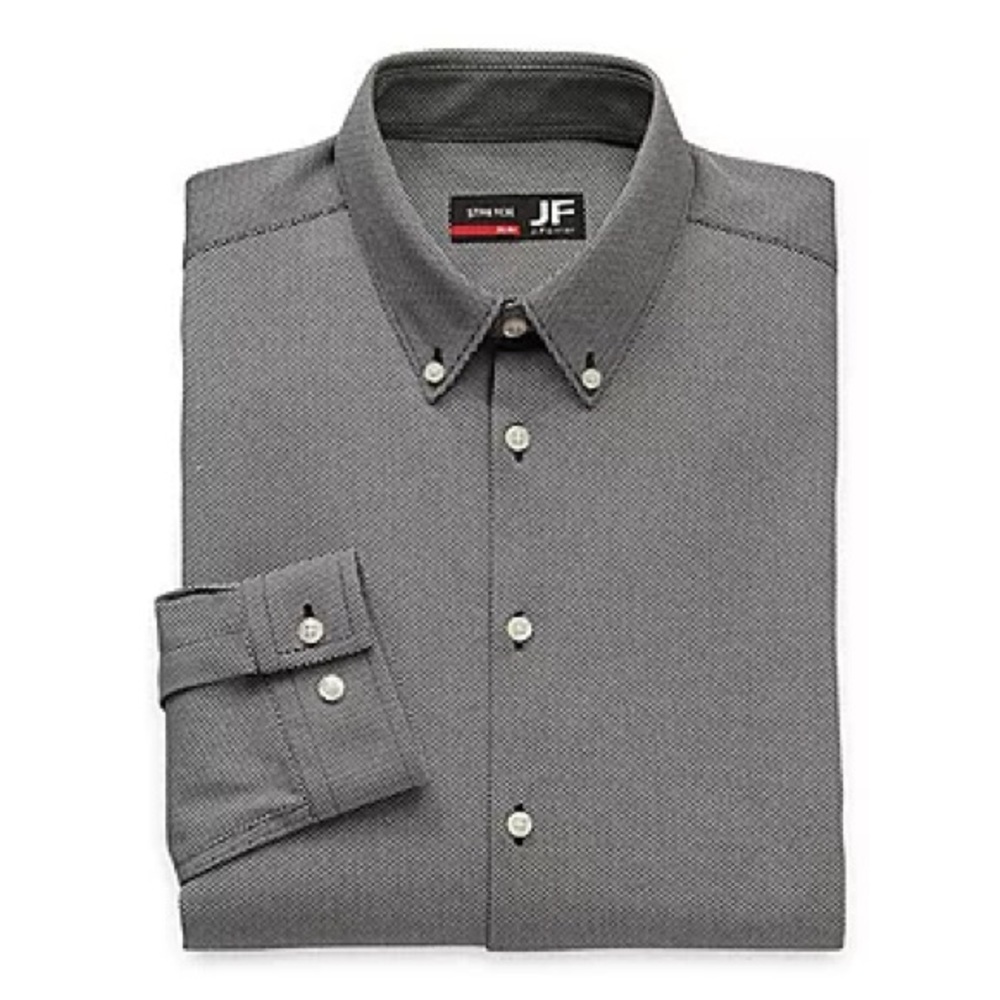 J.Ferrar Men’s Gray Long Sleeve Button Up Slim Fit | Color: Gray | Size: S